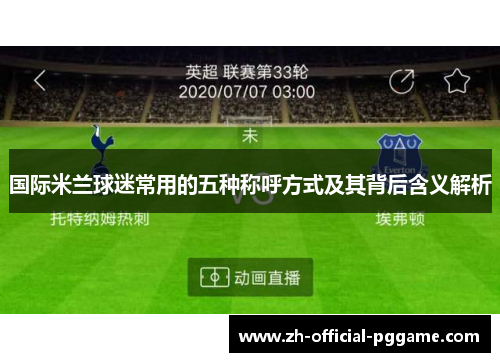 国际米兰球迷常用的五种称呼方式及其背后含义解析